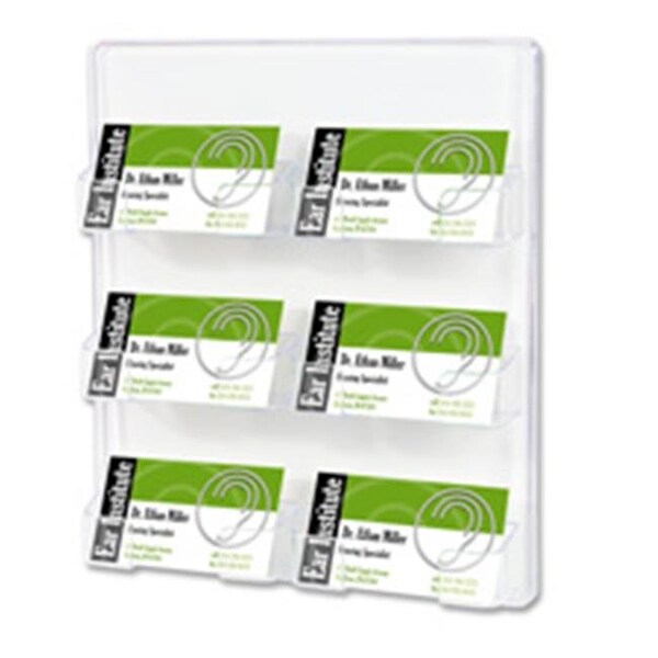 Deflecto Deflect-O Corporation DEF70601 Business Card Holder- 6 Slots- 8-.50 in x1-.50 in x9-.75 in - Clear DEF70601 - main